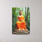 Forest of Calm: The Buddha's Sanctuary Canvas Afdruk (Voorkant)