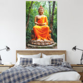 Forest of Calm: The Buddha's Sanctuary Canvas Afdruk (Insitu (Slaapkamer))