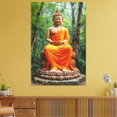 Forest of Calm: The Buddha's Sanctuary Canvas Afdruk (Insitu (Woonkamer))
