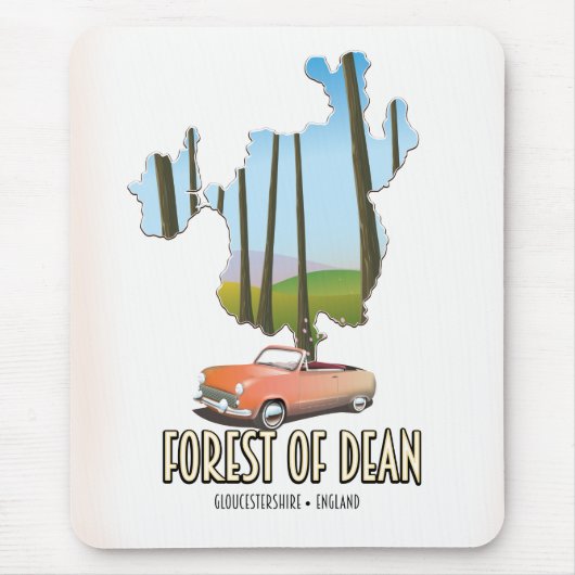 Forest Of Dean Gloucestershire Engeland kaart Muismat (Voorkant)
