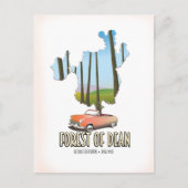 Forest of Dean Gloucestershire England map Briefkaart (Voorkant)