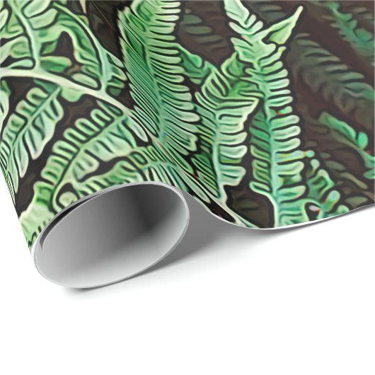 Forest of Green Ferns Cadeaupapier (Rol Hoek)