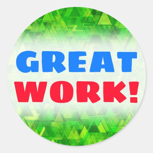 "Forest" of Green Triangle Shapes Pattern Sticker (Voorkant)