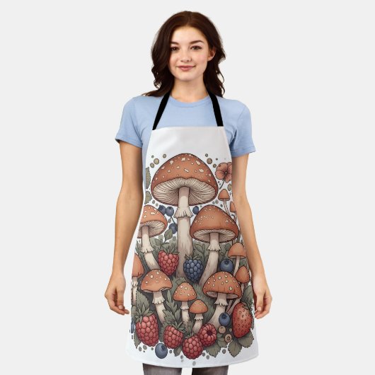Forest of Mushrooms and Berries Schort (Gedragen)