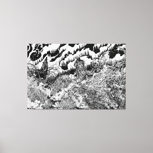 Forest of Shadows Fleece Canvas Afdruk (Voorkant)