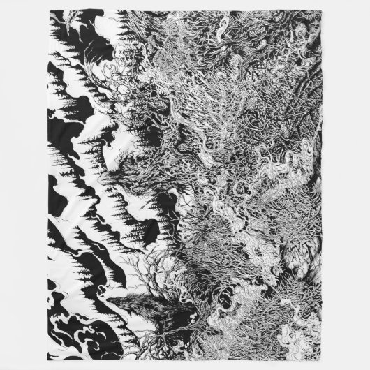 Forest of Shadows Fleece Deken (Voorkant)
