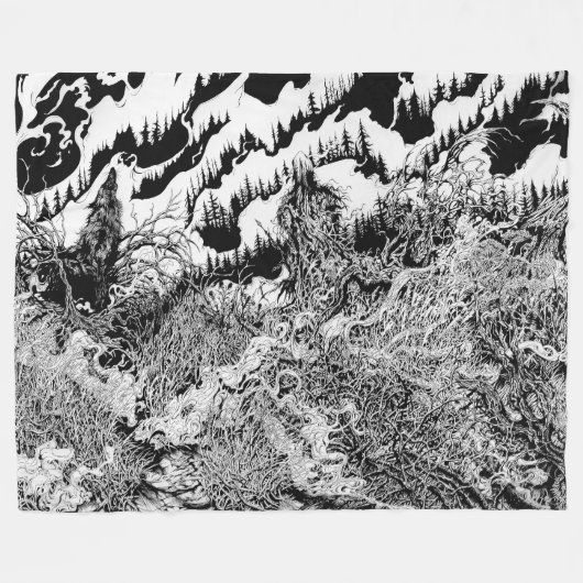 Forest of Shadows Fleece Deken (Voorkant (Horizontaal))