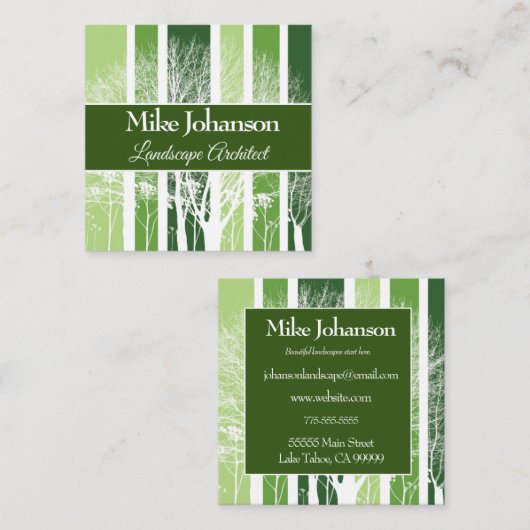 Forest of Tree's Vierkante Visitekaartje (Voorkant / Achterkant)