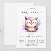 Forest Online Owl Baby shower Kaart (Voorkant / Achterkant)