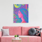 Forest Oracle – Psychedelic Vision Canvas Afdruk (Insitu (Woonkamer))