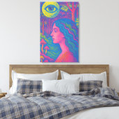 Forest Oracle – Psychedelic Vision Canvas Afdruk (Insitu (Slaapkamer))