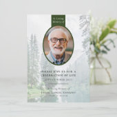 Forest Oval | Herdenking van het leven door begraf Kaart (Staand voorkant)
