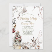 Forest Owl Corporate Holiday Kerstparty Kaart (Voorkant)