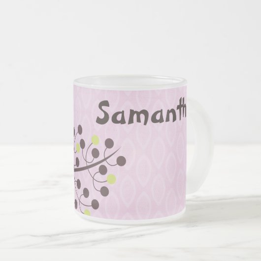 Forest Owl Woodland Frosted Glass Coffee Mok Cup (Voorkant rechts)