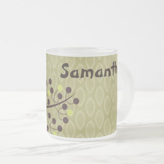 Forest Owl Woodland Frosted Glass Coffee Mok Cup (Voorkant rechts)