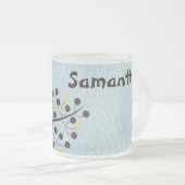 Forest Owl Woodland Frosted Glass Coffee Mok Cup (Voorkant rechts)