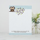 Forest Owl Woodland Hoot briefhoofd briefpapier (Staand voorkant)