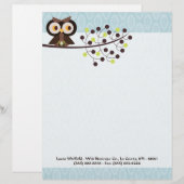 Forest Owl Woodland Hoot briefhoofd briefpapier (Voorkant / Achterkant)