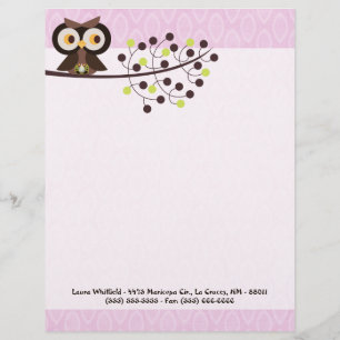 Forest Owl Woodland Hoot briefhoofd briefpapier