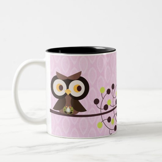 Forest Owl Woodland Hoot Night Coffee Mok Cup (Links)