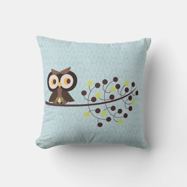 Forest Owl Woodland Hoot Night Couch Sierkussen (Voorkant)