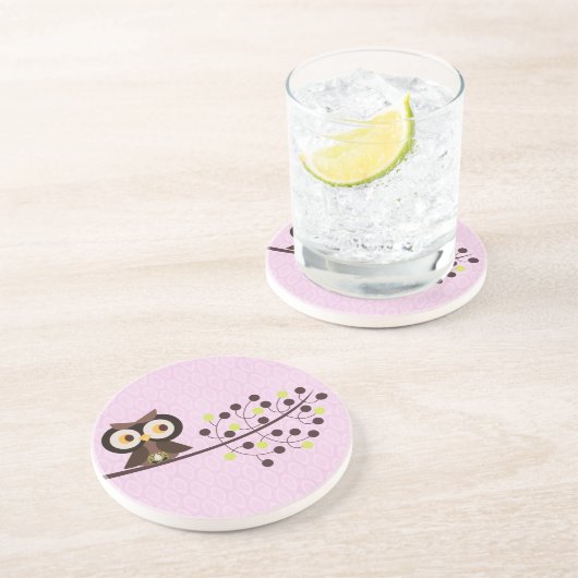 Forest Owl Woodland Hoot Night Onderzetters (Zijkant)