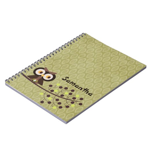 Forest Owl Woodland Hoot Night Spiral Notitieboek (Linkerzijde)