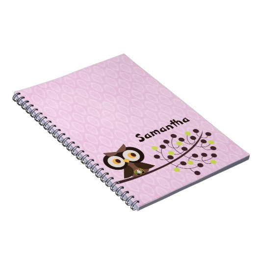 Forest Owl Woodland Hoot Night Spiral Notitieboek (Rechterzijde)