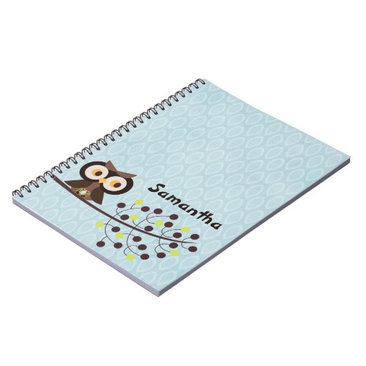 Forest Owl Woodland Hoot Night Spiral Notitieboek (Linkerzijde)