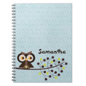 Forest Owl Woodland Hoot Night Spiral Notitieboek (Voorkant)