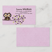 Forest Owl Woodland Hoot Night Visitekaartje (Voorkant / Achterkant)