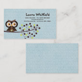 Forest Owl Woodland Hoot Night Visitekaartje (Voorkant / Achterkant)