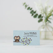 Forest Owl Woodland Hoot Night Visitekaartje (Staand voorkant)