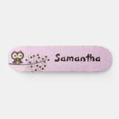 Forest Owl Woodland Hoot Old School Skateboard (Horizontaal)