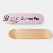 Forest Owl Woodland Hoot Old School Skateboard (Horizontaal)