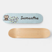 Forest Owl Woodland Hoot Old School Skateboard (Horizontaal)