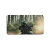 Forest Paintball Battle Etiket (Voorkant)