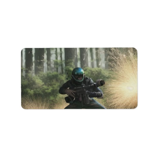 Forest Paintball Battle Etiket (Voorkant)