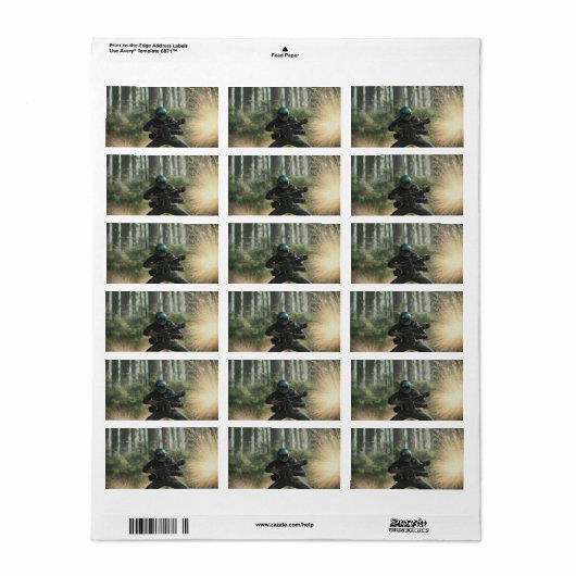 Forest Paintball Battle Etiket (Full Sheet)