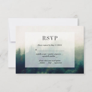 Forest Painterly Landscape RSVP-kaart RSVP Kaartje