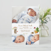 Forest Pals-fotogeboorteaankondiging Aankondiging (Staand voorkant)