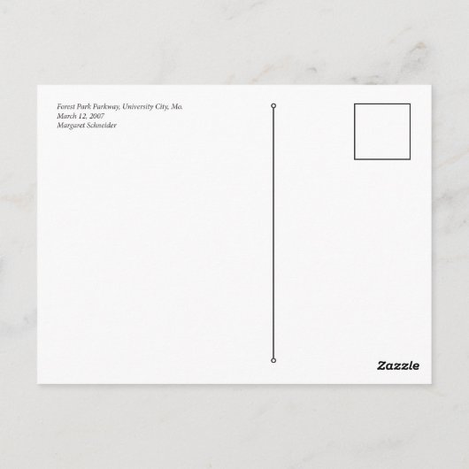 Forest Park Parkway Briefkaart (Achterkant)