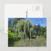 Forest Park Weeping Willow op Pond Briefkaart (Voorkant / Achterkant)