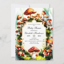Forest Pastel Mushroom Baby shower
