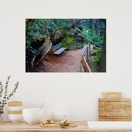 Forest Path Bench Print (Keuken)