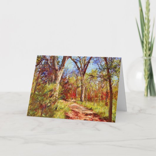 Forest Path Bossen Art Note Kaart (Voorkant)