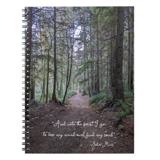 Forest Path John Muir Quote Notitieboek (Voorkant)