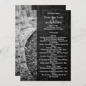 Forest Path Wedding Program Programmakaart (Voorkant / Achterkant)