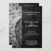 Forest Path Wedding Program Programmakaart (Voorkant / Achterkant)