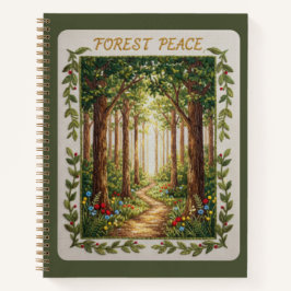 Forest Peace Embroidered Nature Path Journal Notitieboek